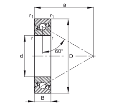 ǽ|S BSB040072-2RS-T, 򣬽| a = 60㣬ƹɂȴܷ