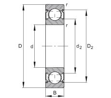 S 6000-C-2Z, ăȲYC  DIN 625-1 ˜ʵҪߴɂg϶ܷ