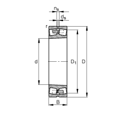 {ĝLS 22332-K-MB,  DIN 635-2 ˜ʵҪߴ, FF 1:12