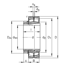 {ĝLS 21322-E1-K-TVPB + H322,  DIN 635-2 ˜ʵҪߴ, F׺;o