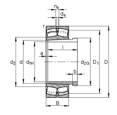 {ĝLS 22317-E1-K-T41A + AHX2317,  DIN 635-2 ˜ʵҪߴ, F׺ж