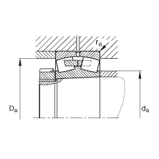 {ĝLS 22332-K-MB,  DIN 635-2 ˜ʵҪߴ, FF 1:12